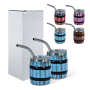 RTS US 40pcs/ctn 3oz Mini Stainless Steel Beer Wine Barrel Cup Colored Drinkware Tumbler Bar Mug Shot Glass with Metal Straw Lid