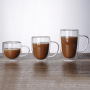 Double Walled Clear Glass Coffee Mugs with Handle Insulated Layer Coffee Cups Tea Latte Espresso Double Glass Mug 350 ml Tumbler