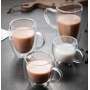 Double Walled Clear Glass Coffee Mugs with Handle Insulated Layer Coffee Cups Tea Latte Espresso Double Glass Mug 350 ml Tumbler