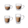 Double Walled Clear Glass Coffee Mugs with Handle Insulated Layer Coffee Cups Tea Latte Espresso Double Glass Mug 350 ml Tumbler