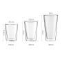 Custom Logo 250ml 350ml 450ml Double Wall Glass Cup Set High Borosilicate Glass Clear High Temperature Resistance Tea Coffee Mug