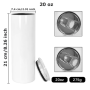 US Warehouse RTS 20oz Tumbler Insulated Double Wall Stainless Steel Tumbler Sublimation Blank with Plastic Straw Slide Lid 25pcs