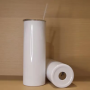 US Warehouse RTS 20oz Tumbler Insulated Double Wall Stainless Steel Tumbler Sublimation Blank with Plastic Straw Slide Lid 25pcs