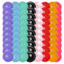 RTS 80pcs/ctn Colored Replacement Plastic Lids for 16oz Glass clear Frosted Cups Glass Can Mugs 8 Colors Mixed