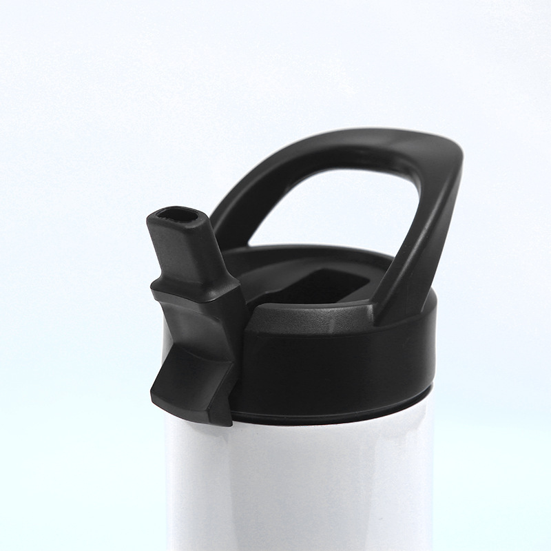 20oz Skinny Straight Sublimation White Blank Tumbler with Handle Screw Portable Sippy up Lid Water Bottle for Heat Press