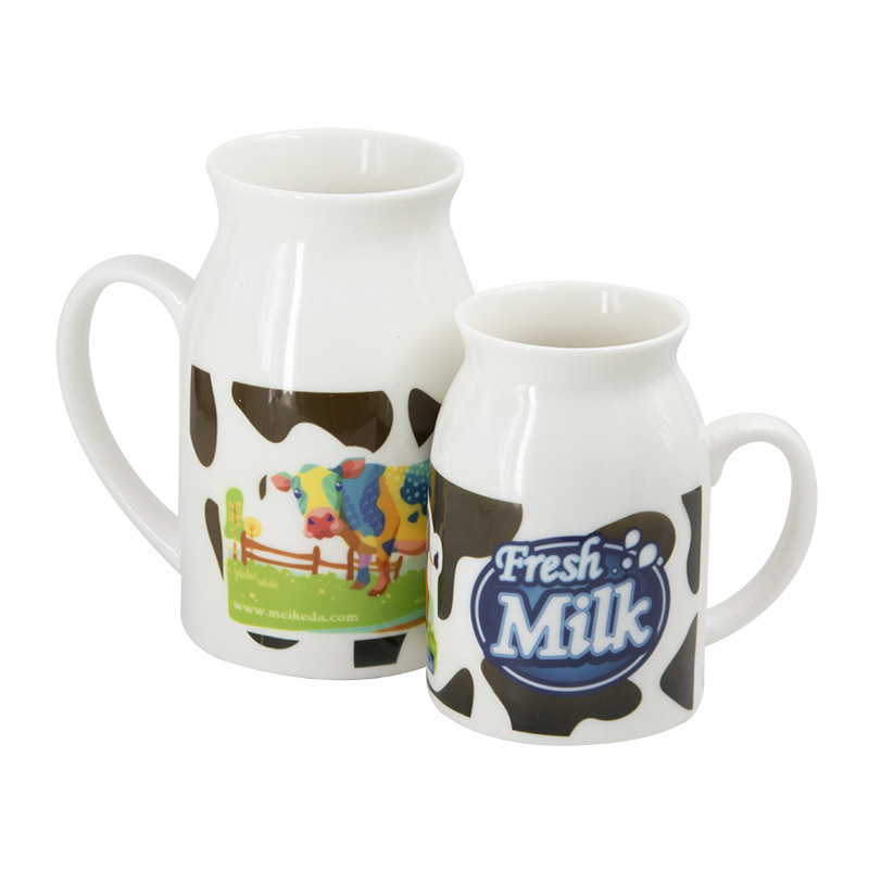 250ml 450ml Sublimation Ceramic Milk Carton Storage Water Cup Coffee Vessel Juice Beverages Container for Heat Press Printing