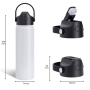 New 22oz Sublimation Blank Stainless Steel Insulation Travel Mug Coffee Dupe Tumbler Water Bottle with Leak Proof Lids