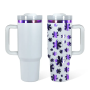 RTS USA Warehouse Stock 12pcs/ctn 40oz Purple Coated Underneath Powder Coated Stainless Steel Tumblers for Laser or Printing