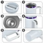 RTS USA Warehouse Stock 12pcs/ctn 40oz Purple Coated Underneath Powder Coated Stainless Steel Tumblers for Laser or Printing