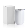 US Warehouse 12oz Sublimation White Straight Wine Tumbler Egg Stainless Steel Double Walled Shaped Cup Wine Tumbler With Lid