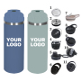 Custom 20oz Straw Lid Stainless Steel Vacuum Insulated Water Bottle Iced Coffee Tumbler Cup with Handle and Straw