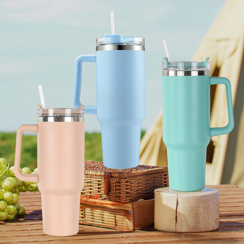 Insulated Coffee Tumbler Laser Engraving Blanks Travel Cup 40 oz Stainless Steel Thermoses 40oz Pre Printed Tumbler