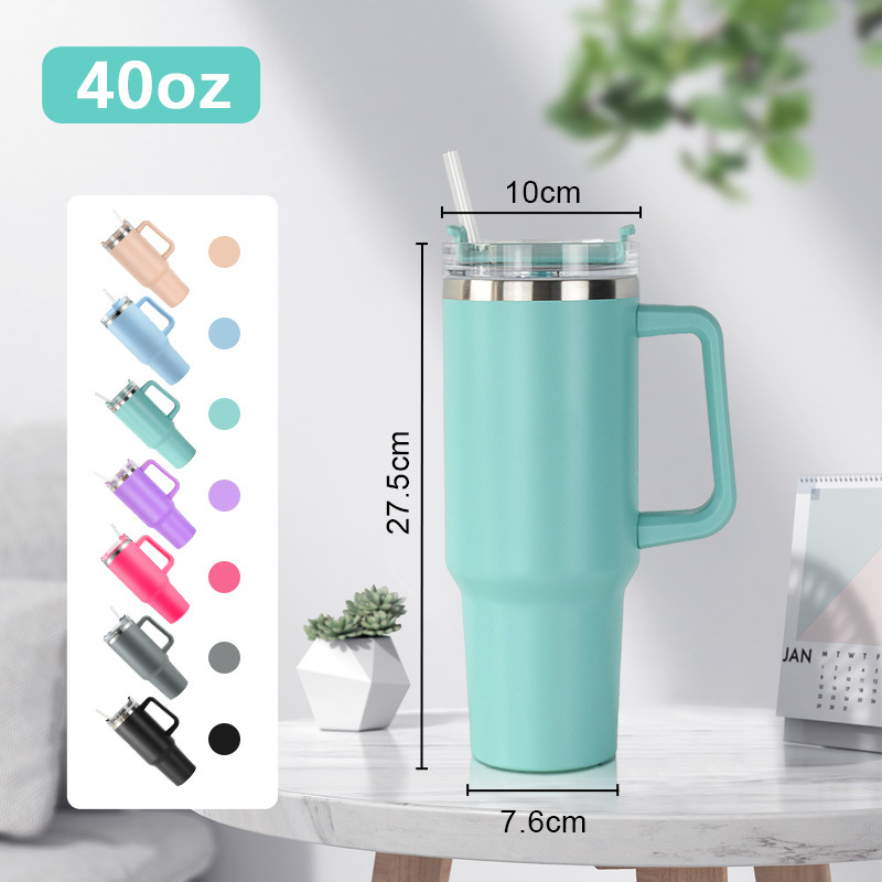 Insulated Coffee Tumbler Laser Engraving Blanks Travel Cup 40 oz Stainless Steel Thermoses 40oz Pre Printed Tumbler