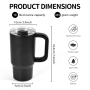 Custom Logo 18oz Stainless Steel Tumbler 540ml Powder Coated Laser Vacuum Insulated Water Bottle Car Travel Mug with Lid Handle