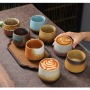 200ml Coffee Cup Japanese Retro Tea Cup Master Coarse Pottery Kiln Variable Glaze Ceramic Mug