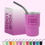 Stainless Steel Powder Coated Insulated Cups Espresso Cup 3 oz Mini Tumbler Shot Glass With Straw and Lid 3oz Mini Tumbler