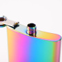 Factory Supply 6oz 7oz 8oz Colored Silver Black Stainless Steel Hip Flask Portable Whiskey Russian Liquor Wine Flask Custom Gift