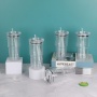 Best Selling Pre-drilled Glitter Snow Globe Cups 17oz Transparent Clear Acrylic Plastic Can Tumbler