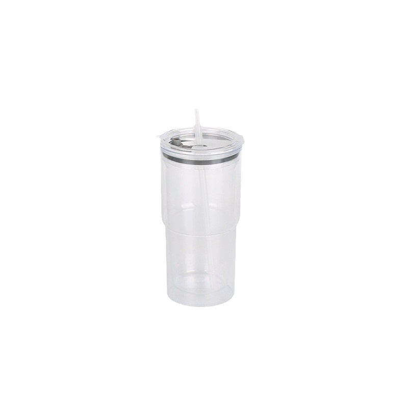Best Selling Pre-drilled Glitter Snow Globe Cups 17oz Transparent Clear Acrylic Plastic Can Tumbler