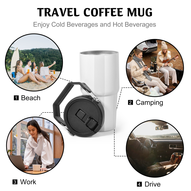 Sublimatie Tumbler 20oz Tumbler Drinkware Stainless Steel Tumbler with Handle Vaso De Acero Inoxidable