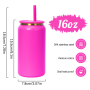 China RTS 16oz Stainless Steel Tumbler Gold Plated Powder Coating Double Wall Mugs Tumblers Cup Soda Can Jar for Laser Engraving