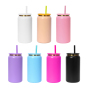 China RTS 16oz Stainless Steel Tumbler Gold Plated Powder Coating Double Wall Mugs Tumblers Cup Soda Can Jar for Laser Engraving