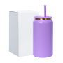 China RTS 16oz Stainless Steel Tumbler Gold Plated Powder Coating Double Wall Mugs Tumblers Cup Soda Can Jar for Laser Engraving