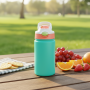 Custom 12 oz Thermal Flasks Insulated Kids Stainless Steel Water Sports Sipper Bottles with Straw for Girls