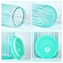Jelly Ombre Mug Vertical Stripe16oz Sublimation Gradient Color Straw Streak Inner Single Wall Glass Can with PP Lid