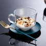 Wholesale Custom Logo 16oz Transparent Glass Mugs With Handle Clear Drinking Cup Gift Glass Water Cup for Coffee Tea Milk