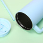 Custom Logo 40oz Stainless Steel Tumbler Power Coated Vacuum Insulated Metal Travel Mug Coffee Cup With Handle Screw Straw Lid
