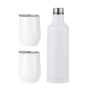 10pcs/ctn 500ml Sublimation Stainless Steel Double Walled Wine Tumbler Insulated Water Bottle Set with 2pcs 12oz Egg Shaped Cups