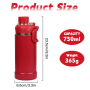 750ml Large Capacity New Brazilian Thermal Cup Outdoor Portable Sports Water Cup Portable Tea Cup Stylish Small Mouth
