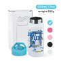 Sublimation Sippy Cup 14oz Insulated Water Bottles Sublimation Blanks Kids Sport Water Bottle with Colored Sippy Lids Tumbler