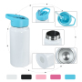 Sublimation Sippy Cup 14oz Insulated Water Bottles Sublimation Blanks Kids Sport Water Bottle with Colored Sippy Lids Tumbler