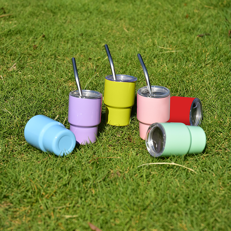 108pcs/ctn US Warehouse Stocked Mini 3oz Shotglass Tumbler Cup Shot Bottle for Children Stainless Steel Beer Mug