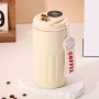 15oz Stainless Steel Coffee Mug Vacuum Insulated Tumbler with Temperature Display Coffee Outdoor Camping Mug with Leak-Proof Lid