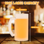 RTS USA Warehouse 24pcs/ctn Frosted Beer Mug Sublimation 16oz Frosted Beer Mug Glass Frosted 16oz Beer Mug