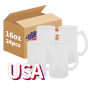 RTS USA Warehouse 24pcs/ctn Frosted Beer Mug Sublimation 16oz Frosted Beer Mug Glass Frosted 16oz Beer Mug