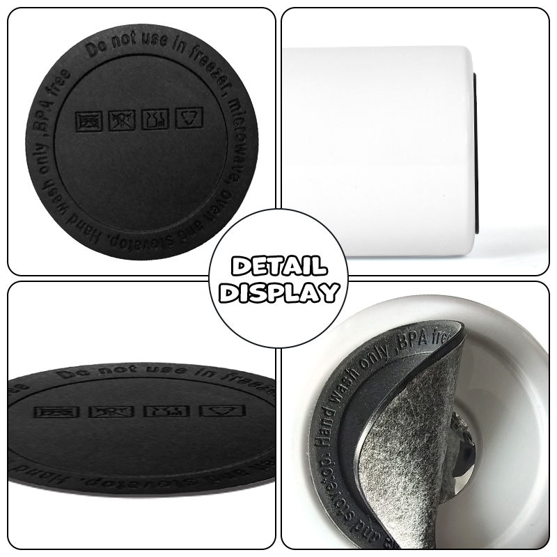 RTS US Warehouse 200pcs/ctn 56mm*1.8mm  Round Shaped Antislip Sicicone Non slip Cup Rubber Coaster Rubber Bottom for Tumblers