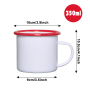 Ready to Ship 12oz Thickened Enamel Mugs Sublimation Blanks Coffee Mug With Different Colored Cup Rim for Heat Press Printing
