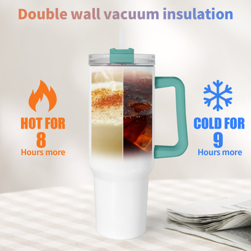 USA Warehouse RTS 40oz Sublimation Tumblers Festival Special Design Pattern Custom logo Travel Mug With Handle 20pcs/ctn
