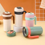 16oz Stainless Steel Coffee Mug With Temperature Display Coffee Outdoor Camping Mug With Leak-Proof Lid and Handle