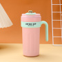 16oz Stainless Steel Coffee Mug With Temperature Display Coffee Outdoor Camping Mug With Leak-Proof Lid and Handle