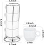 RTS Gift Printing 6oz Sublimation Coffee Mugs Ceramic Blank Cups Set of 4 with Rack for Heat Press DIY Printing
