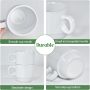 RTS Gift Printing 6oz Sublimation Coffee Mugs Ceramic Blank Cups Set of 4 with Rack for Heat Press DIY Printing