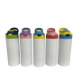 US RTS 25pcs/ctn 20oz Kids Water Bottle Sublimation Blanks Tumblers Stainless Steel Insulated Straight Kids Cup with Flip-up Lid