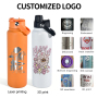 Newest Custom Logo Vacuum Flask 28oz 35oz 40oz Stainless Steel Insulated Sports Water Bottle with Free Suck Lid