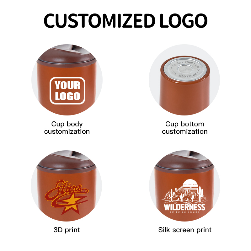 Costom Logo 500ml Double Wall Coffee Mug Plastic Inner Stainless Steel SS201 Outside Double Wall Drinking Bottle with Screw Lid