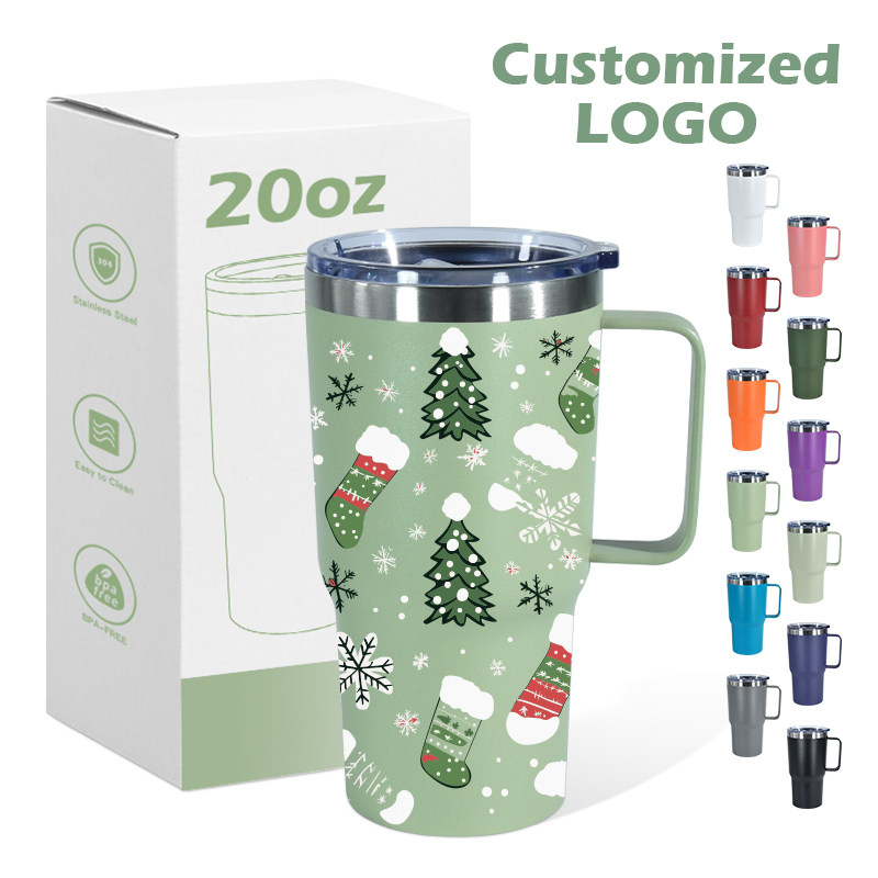 Custom logo 20oz Multi-colored Metal Hot Cold Drink Beer Cup Stainless Steel Vacuum Insulated Tumbler Coffee Travel Mug